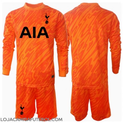 Camisa de Futebol Tottenham Hotspur Goleiro Equipamento Secundário Infantil 2024-25 Manga Comprida (+ Calças curtas)